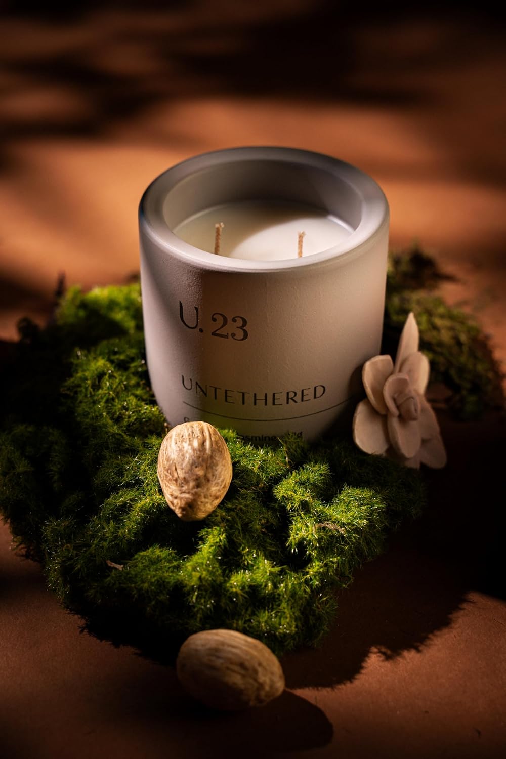 U.23 Luxury Scented Candle – Gardenia, Jasmine & Fig | Hand-Poured in USA with 100% Natural Coconut & Apricot Wax | Double Wick, Long-Lasting Aromatherapy Candle for Home, Gift & Relaxation (12.5 oz)