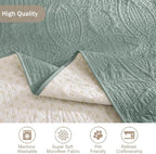 Sage Blue Loveseat Covers for 2 Cushion Couch, Water Repellent Slip Covers for - Image 6