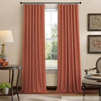 Terracotta Blackout Curtains 84 Inch Length 2 Panel Set - Image 7