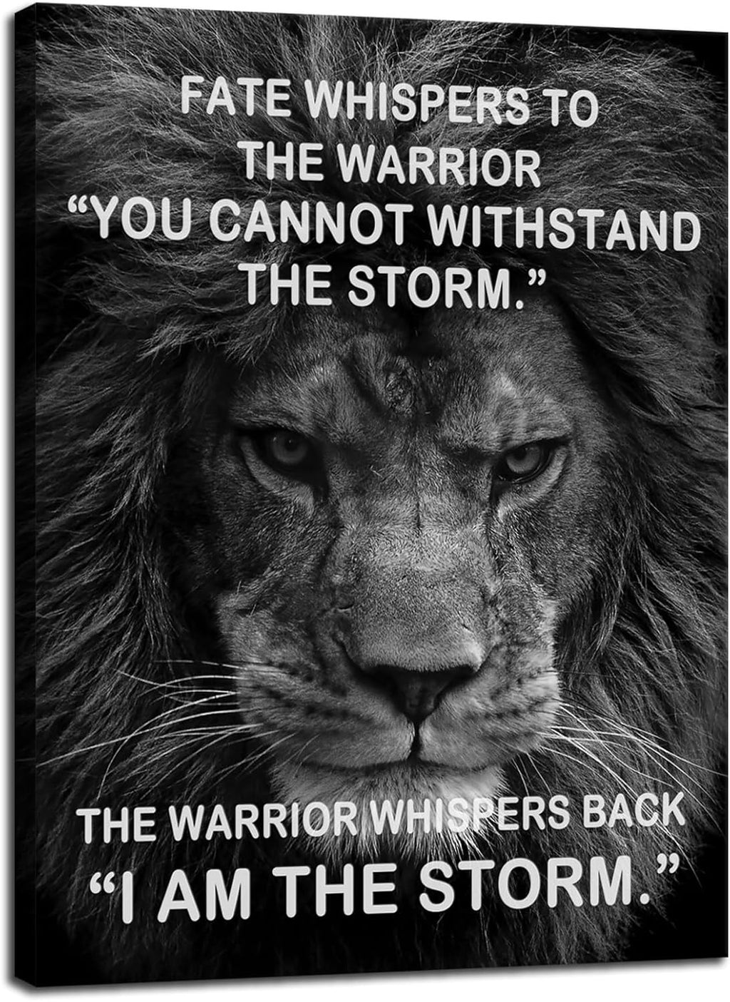 Motivational Canvas Wall Art I Am The Storm Canvas Print Paintings Posters Artwork Inspirational Wall Pictures for Bathroom Living Room Office Wall Decor Wooden Framed Ready to Hang[30" W X 40" H]