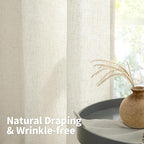 YoungsTex Short Linen Curtains 45 Inches Length - Image 7