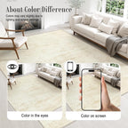 2.6x10 Washable Runner Rug:Modern Abstract Indoor Soft Carpet Beige | - Image 6