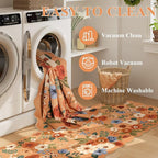 DUKINO 2x10 Runner Rug for Hallway, Washable Kitchen Rug Non Slip, Low Pile - Image 6