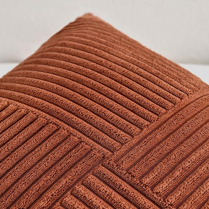 Fancy Homi 2 Packs Rust Lumbar Decorative Throw Pillow Covers 16x28 Inch - Image 4