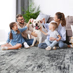 Aelenmu 10x14 Area Rugs for Living Room Dining Room Washable Black Grey | Soft - Image 7