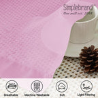 Simplebrand Pink Sheer Curtains 63 Inch Length 2 Panels, Rod Pocket Solid Color - Image 7