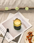 M&SENSE Magnolia Jasmine Scented Candle, 7.05oz 50 Hours Long Lasting Clean Non Toxic All Natural Soy Wax Candle for Relaxing & Stress Relief, 2 Wick Spring Fragrance Gifts for Home Decor