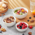 5 Inch Ceramic Cereal Bowls, 16 Ounces Small Bowls Set of 6,White Dipping Bowls for Kitchen,Dessert, Fruits, Snack,Microwave and Dishwasher Safe