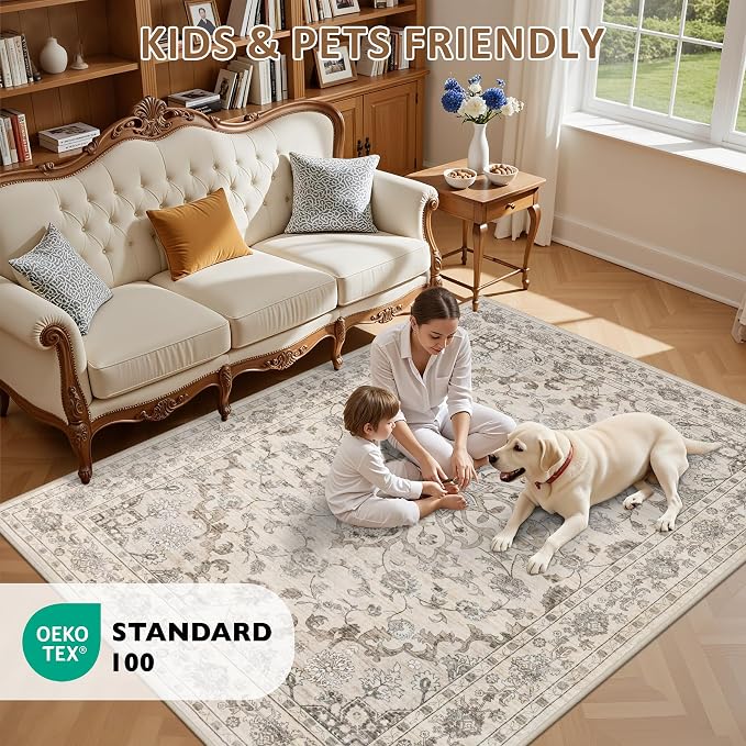 10x14 Area Rugs Living Room: Washable Rug - Image 8