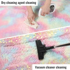 Rainbow Rugs 6x9, Large Fluffy Soft Carpet, Plush Shaggy Rugs - Image 7