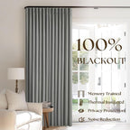 Dark Grey Linen 100% Black Out 120 Inch Curtains - Image 3