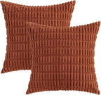 MIULEE Fall Euro Decorative Throw Pillow Covers 26x26 Dark Rust Pack of 2 | - Image 6