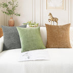 CaliTime Decorative Couch Throw Pillow Covers 16 X 16 Inches Sage Green | Pack - Image 5