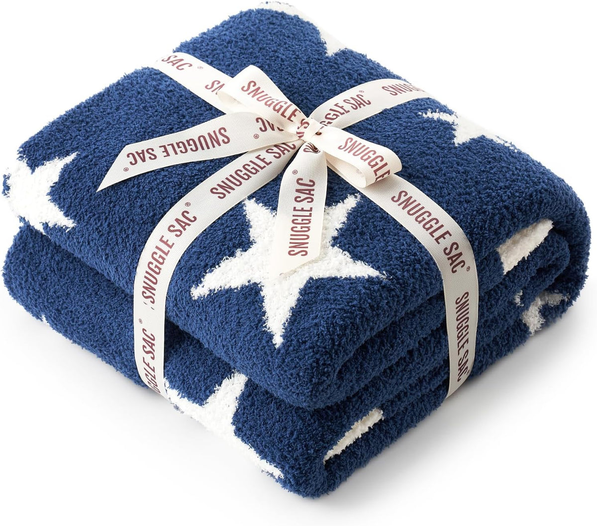 Snuggle Sac American Star Patriotic Throw Blanket Blue, July 4th Blanket Ultra Soft Cozy Throw Blanket for Couch,Sofa, Bed, Living Room, Blue,50x60 inches