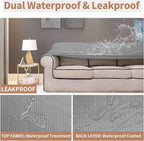 Easy-Going Waterproof Loveseat Couch Cover Stretch Jacquard Sofa Cover | Dual - Image 3
