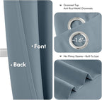MIULEE Blackout Curtains for Bedroom 2 Panel 40 x 84 Inch Long Greyish Blue | - Image 4