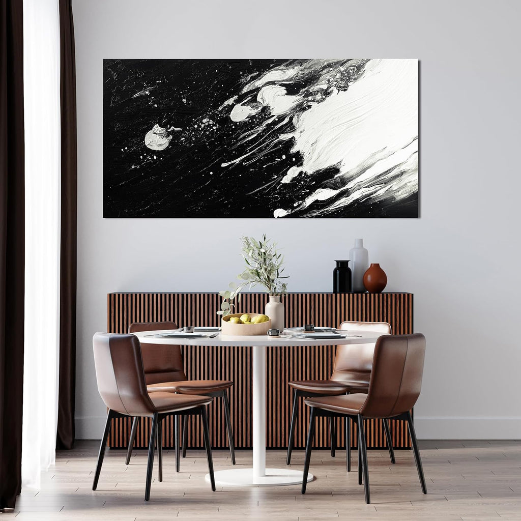 Canvas Wall Art Decor Modern Black and White Wall Art Prints Abstract Wall Art for Living Room Abstract Black Art Abstract Canvas Art Wall Decor Artwork for Walls Bedroom Office Decor 20" X 40"