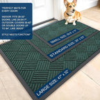 OLANLY Front Door Mat Outside Entrance 47x32, Waterproof Heavy-Duty Doormat | - Image 2