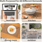 Maxpearl Faux Leather Placemats Set of 4 - Waterproof - Wipe Clean - Heat Resistant - Anti Slip Dining Table Place Mats, Suitable for Indoor & Outdoor Use, 17’’×12’’, Brown