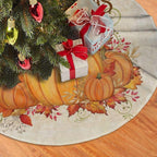 Christmas Tree Skirt,Fall Blessings Xmas Tree Skirt Rustic Farmhouse Tree Skirt for Christmas Decor Xmas Holiday Home Party Decorations30