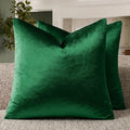GIGIZAZA Green Velvet Pillow Covers 22x22 Decorative Pillows Pack of 2 | Throw by GIGIZAZAFocusingonhomedecoration