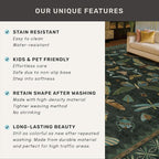 Dark Green Area Rugs 5x7 for Living Room - Image 7