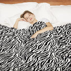 MERRYLIFE Throw Blanket for Couch Bed | Soft Decorative Ultra-Plush Colorful Blanket| Queen Size Travel Throws Oversized |(90" 90", Zebra)