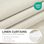 Joydeco Curtains, 108 Inches Long, 2 Panels Set, Farmhouse Drapes - Image 2