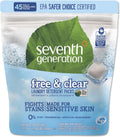 Natural Laundry Detergent Packs, Powder, Unscented, 45 Packets/Pack, 8/Carton