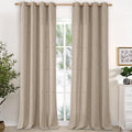 YoungsTex Oatmeal Linen Curtains 98 Inch Length by YoungsTex