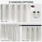 Natural Linen Curtains 120 Inches Long - Image 2