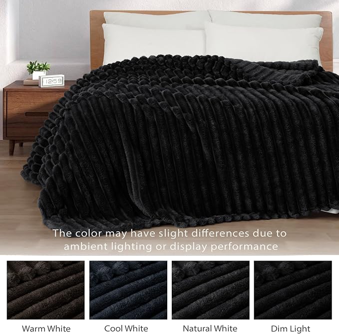 Exclusivo Mezcla Striped King Size Fleece Blanket - Image 3