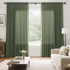 Extra Wide Linen Curtains for Living Room 108 Inch Length for Room Divider - Image 7