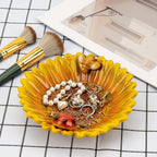 Sunflower Jewelry Dish Trinket Tray Ceramic Key Tray Bowl for Entryway Table, Sunflower Candy Dish Soap Holder Gift Decorative Bowl for Home Decor Kitchen Bathroom Sink (Bee, Ladybug)