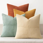MIULEE Fall Teal-Orange Decorative Throw Pillow Covers 20x20 Inch Set of 4 Boho by MIULEE