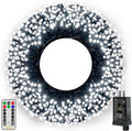 Ollny 500LED 164FT Long Christmas Tree Lights with 8 Modes Remote Timer IP44 Waterproof, Outdoor Christmas Lights for Tree House Yard Outside Xmas Decorations White