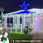 132FT 400 LED White String Lights Indoor Bedroom, 8 Modes White Christmas Lights Outdoor Clear Wire, Plug in Twinkle Fairy Lights for Bedroom Wedding Tree Christmas Decorations