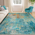 RELEANY Washable 7'x9' Abstract Area Rug - Image 3