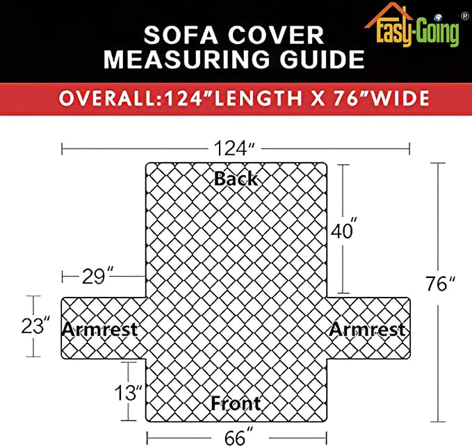 Easy-Going Reversible Couch Cover, 3 Cushion Sofa, Washable Slipcover - Image 6