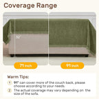 2 Pieces Sectional Couch Covers L Shaped Cover XXXL Green | Thick Washable - Image 5