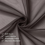 Chocolate Sheer Curtains 78 Inches Long 2 Panels, Light Filtering Voile Airy - Image 7