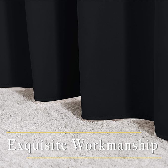 NICETOWN Black Out Curtains 54 inch Long 2 Panels Burg - Image 6