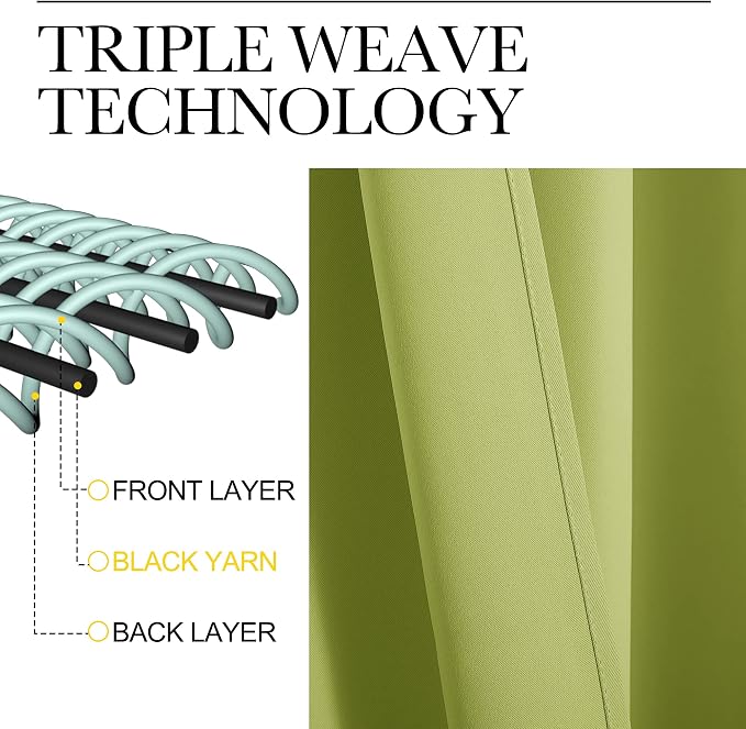 NICETOWN Blackout Curtains for RV Windows, Fresh Green, 2 Panels, Room - Image 3