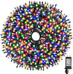 XTF2015 262FT 800 LED Christmas String Lights, Christmas Lights Plug 8 Modes Memory Function with Timer, UL Certified Outdoor Indoor Fairy Light Christmas Tree, Patio, Party (Multicolor)