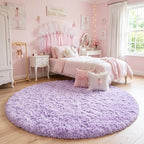 Amdrebio Light Purple Lavender Large Circle Rug 6Ft - Image 2