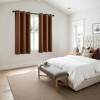 MIULEE Blackout Curtains for Bedroom 2 Panels 40 x 45 Inch Long Mocha Brown | - Image 6