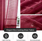 SpaceDresser Check Sheer Curtains 63 Inches Long - Image 4