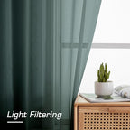Green Sheer Curtains 78 Inches Long - Image 2