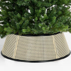 Metal Christmas Tree Collar, 28’’ D Christmas Decorative Base Cover for Christmas Tree, Tree Skirt, Tree Ring - Cream