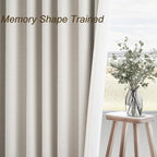 Topfinel Cream Linen Blackout Curtains 84 Inch Long - Image 4